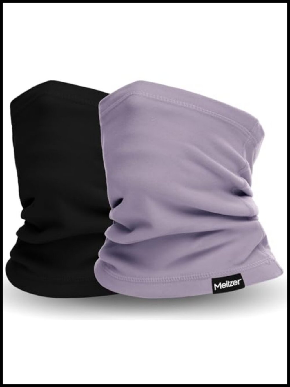 2 Pack Winter Neck Gaiter Fleece Face Cover Windproof Scarf Skiing
